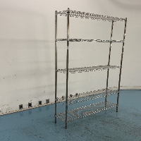 4' Stationary Wire Shelving Unit image 0